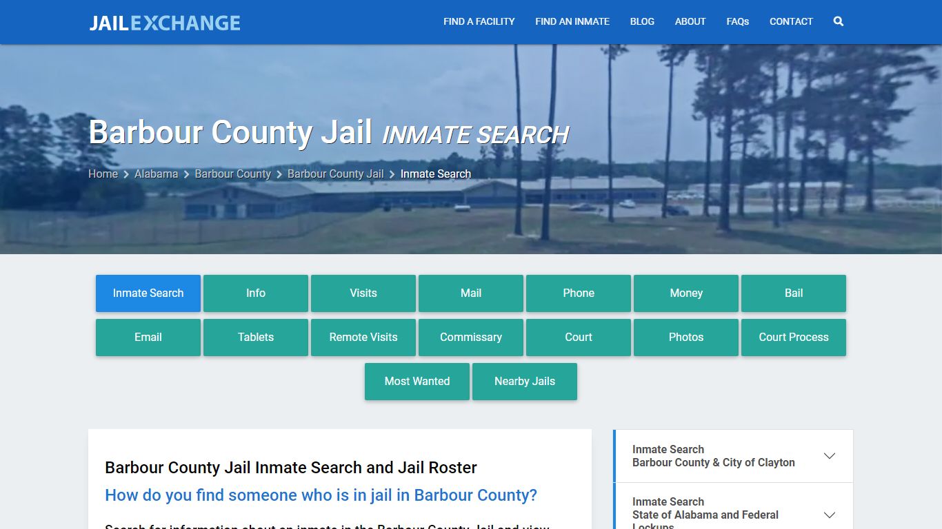 Inmate Search: Roster & Mugshots - Barbour County Jail, AL - Jail Exchange